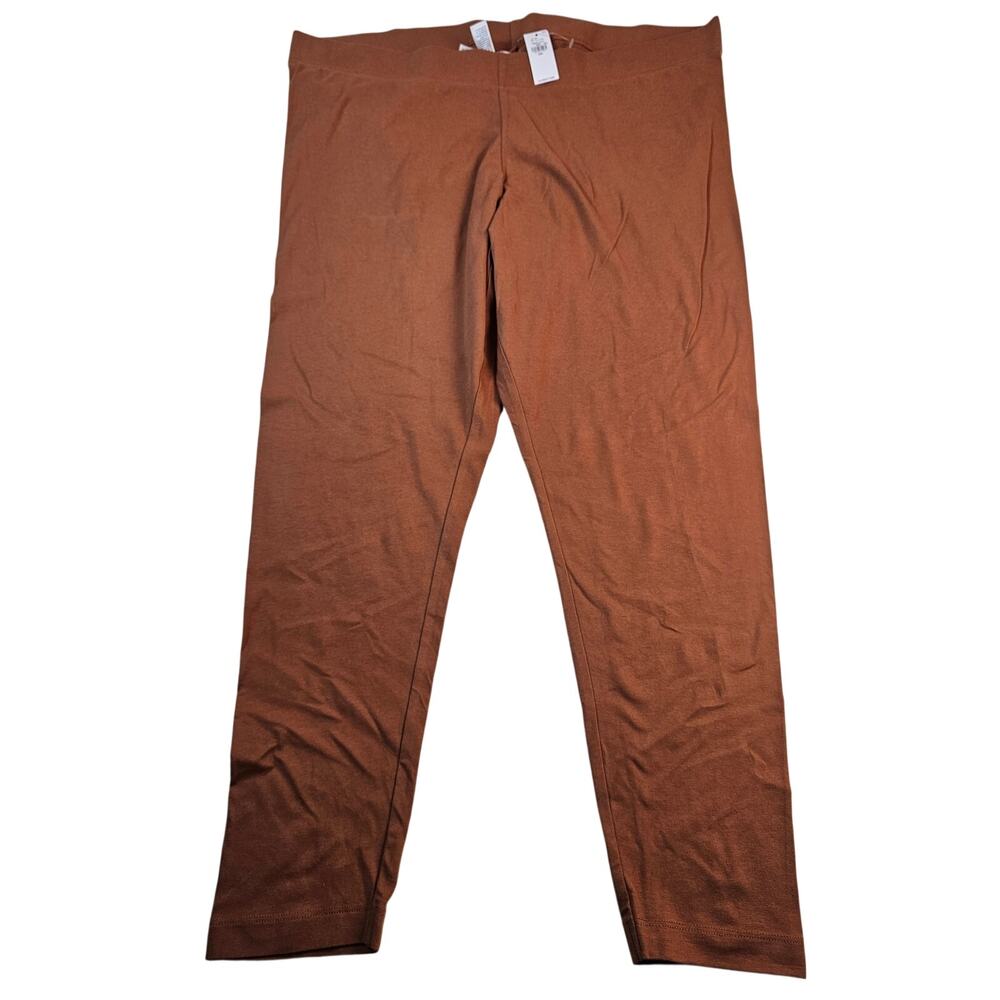 NWT old navy fall color orange UT knit leggings high rise sz XXL layering career - Picture 3 of 8